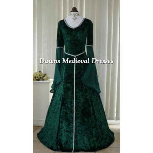 medieval wedding dresses green